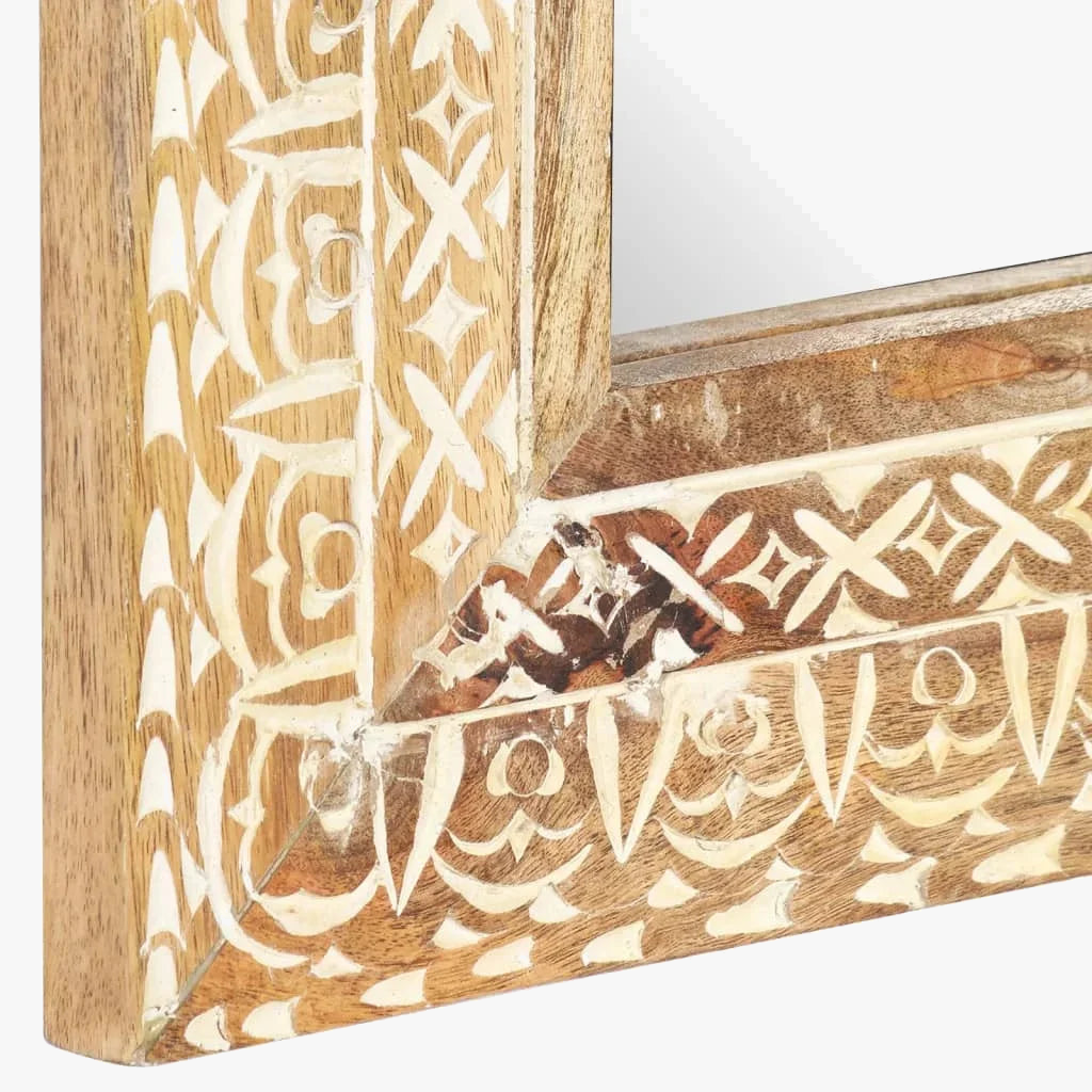 Handcrafted Mango Wood Sculpted Mirror 110 X 50 cm - view 4
