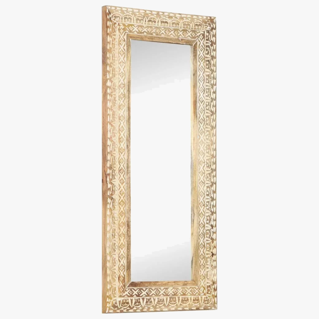 Handcrafted Mango Wood Sculpted Mirror 110 X 50 cm - view 6
