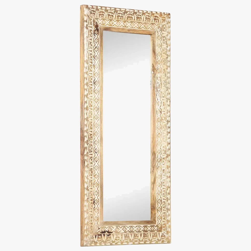 Handcrafted Mango Wood Sculpted Mirror 110 X 50 cm - view 7