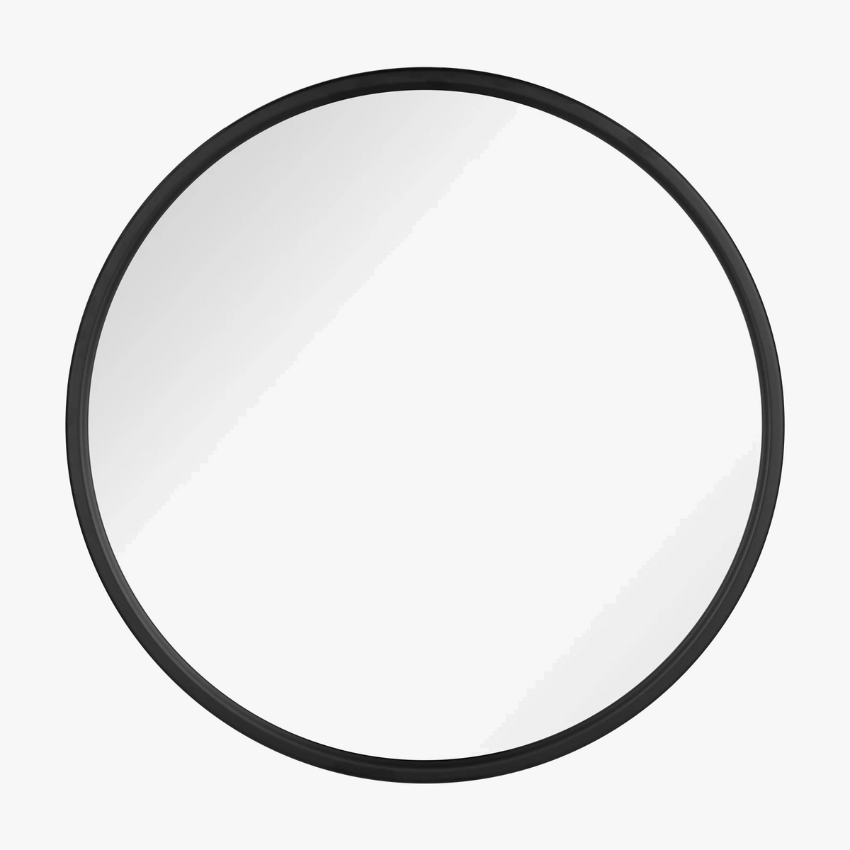 Modern round hanging mirror with decorative gold metal frame - view 5