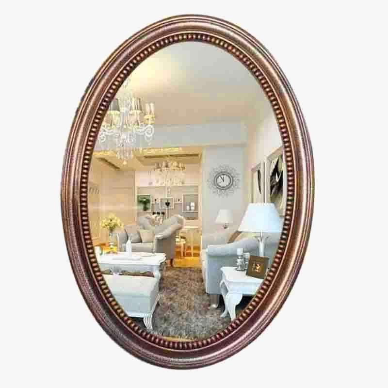 Decorative mirror hanging oval nordic macrame