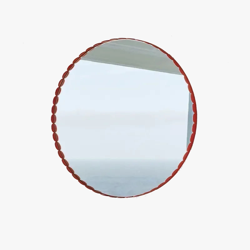 Round decorative retro Nordic mirrors for interior decoration