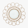 Round decorative macrame mirrors for a Nordic style
