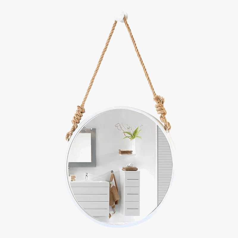 Decorative mirrors round retro hanging Nordic handicrafts aesthetic
