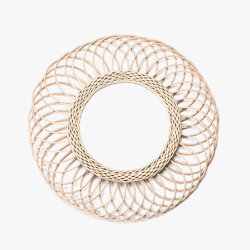 Rattan wall mirrors for creative interior decoration