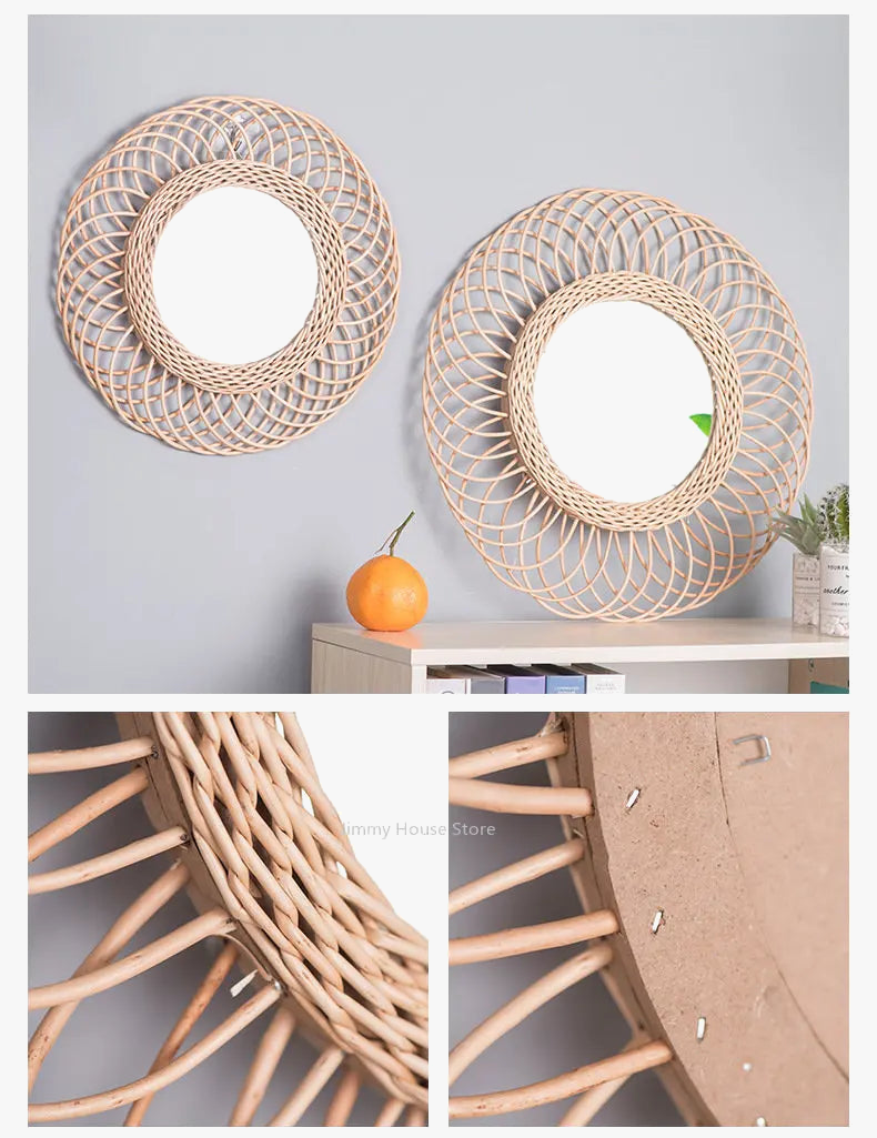 Rattan wall mirrors for creative interior decoration - view 3