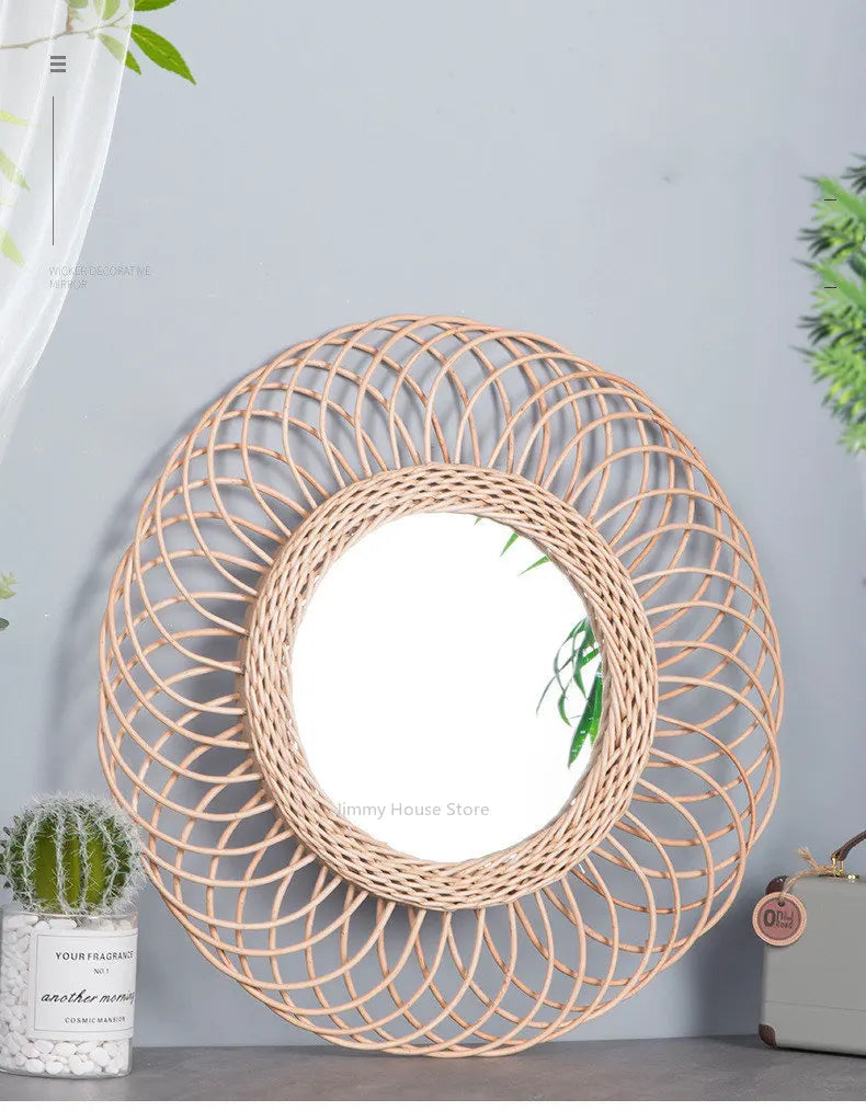 Rattan wall mirrors for creative interior decoration - view 4