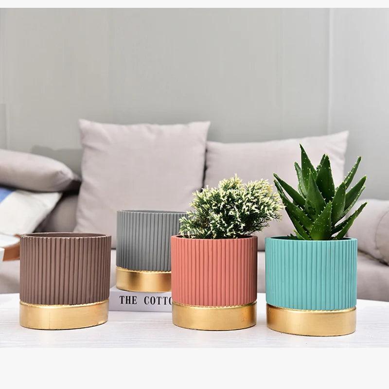 Silicone mould for homemade concrete flower pot - view 3