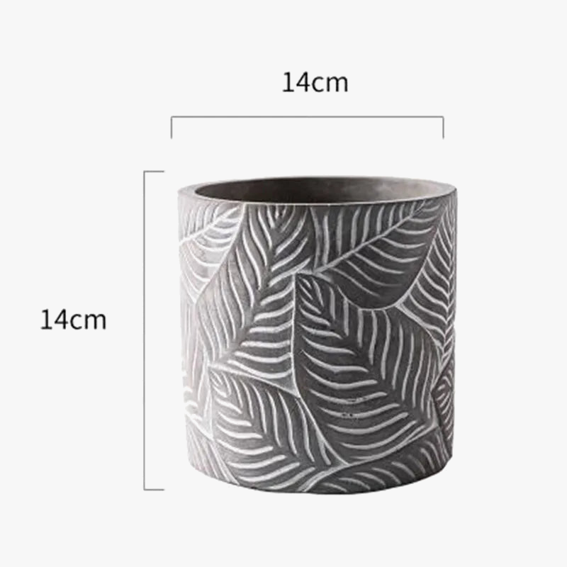 Silicone moulds for concrete flower pots foliage motifs - view 7