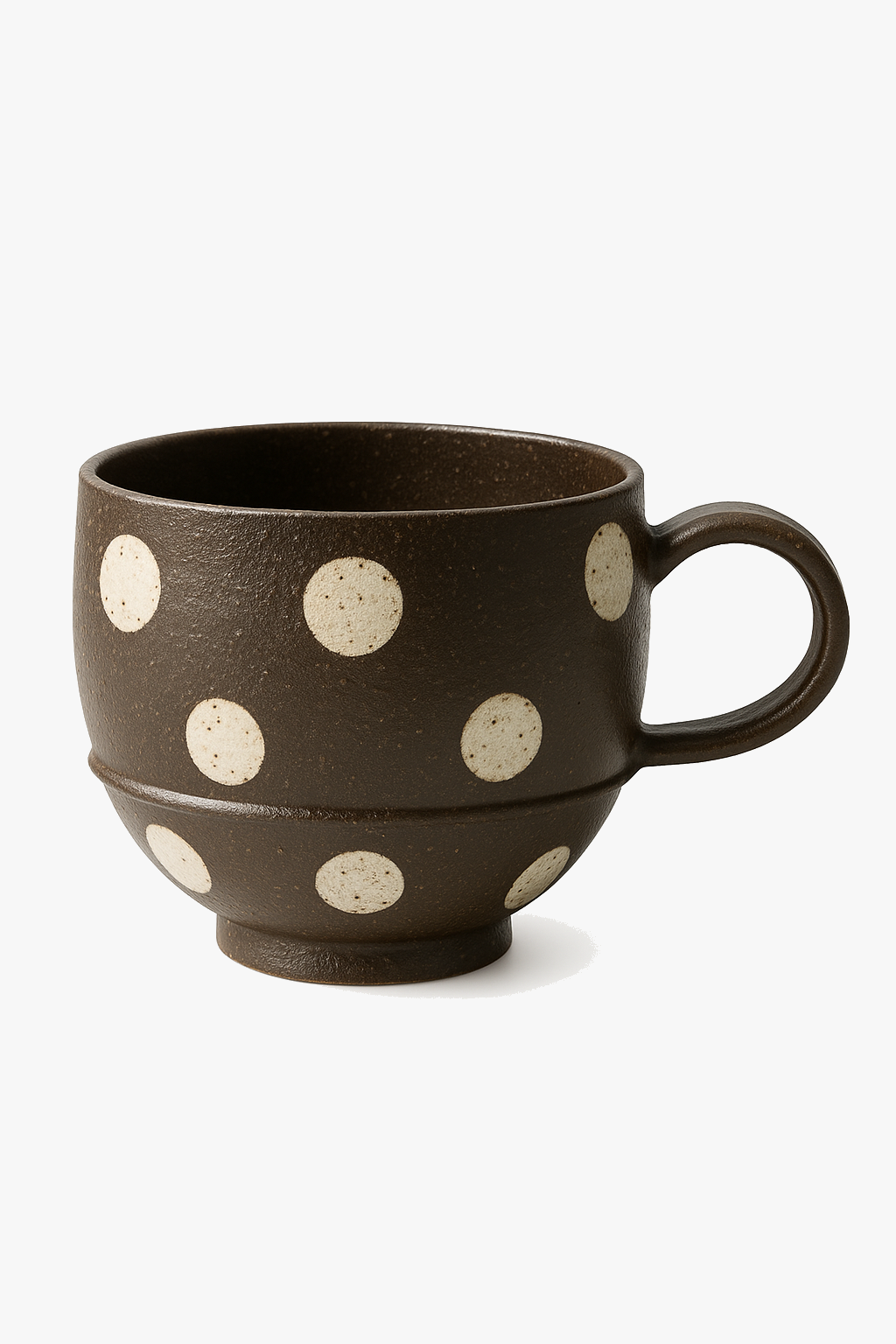 Ceramic mug ergonomic design vintage rustic artisanal