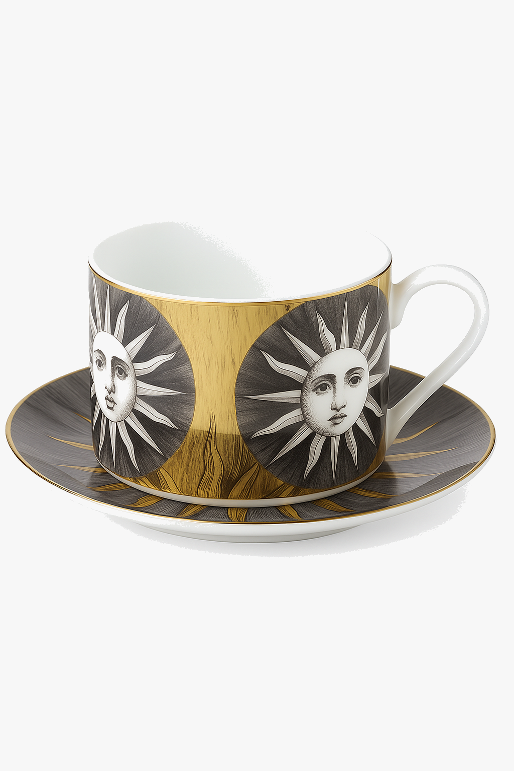 Mug porcelain animal pattern gilded European style