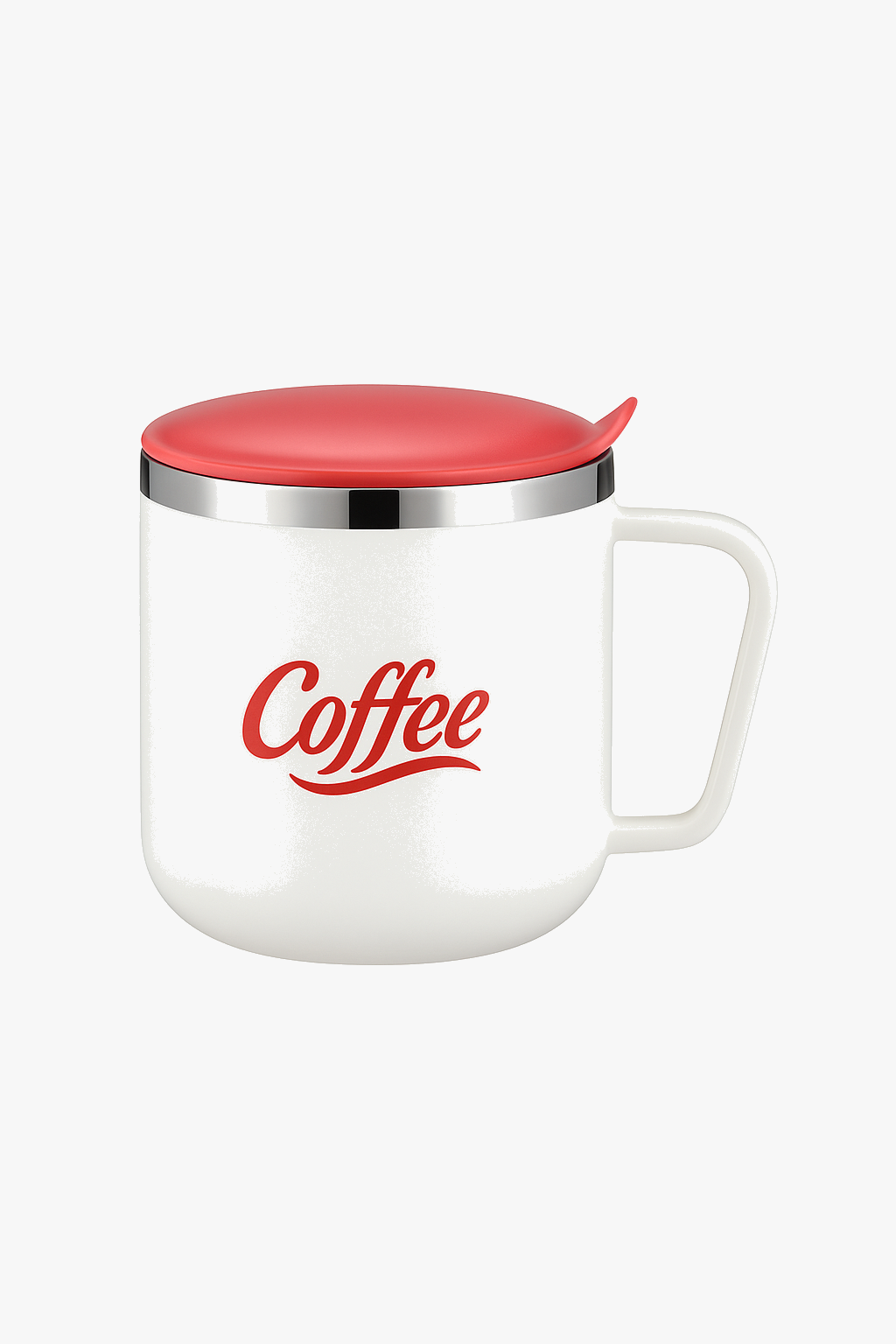 Mug coffee stainless steel 400ml waterproof with lid