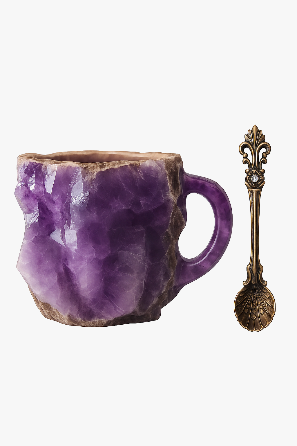 Mug ceramic style crystal glittering style elegant design