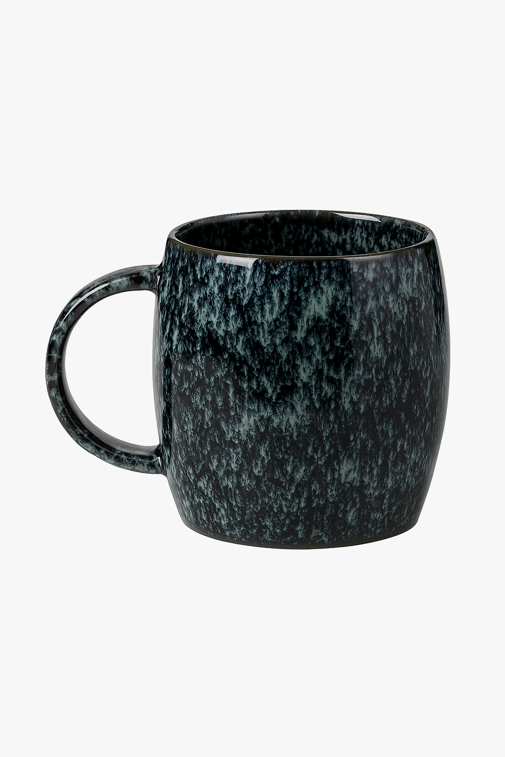 Japanese Retro Ceramic Mug, Large Capacity, Deep Indigo