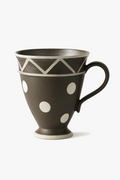 Vintage ceramic mug rustic ergonomic design