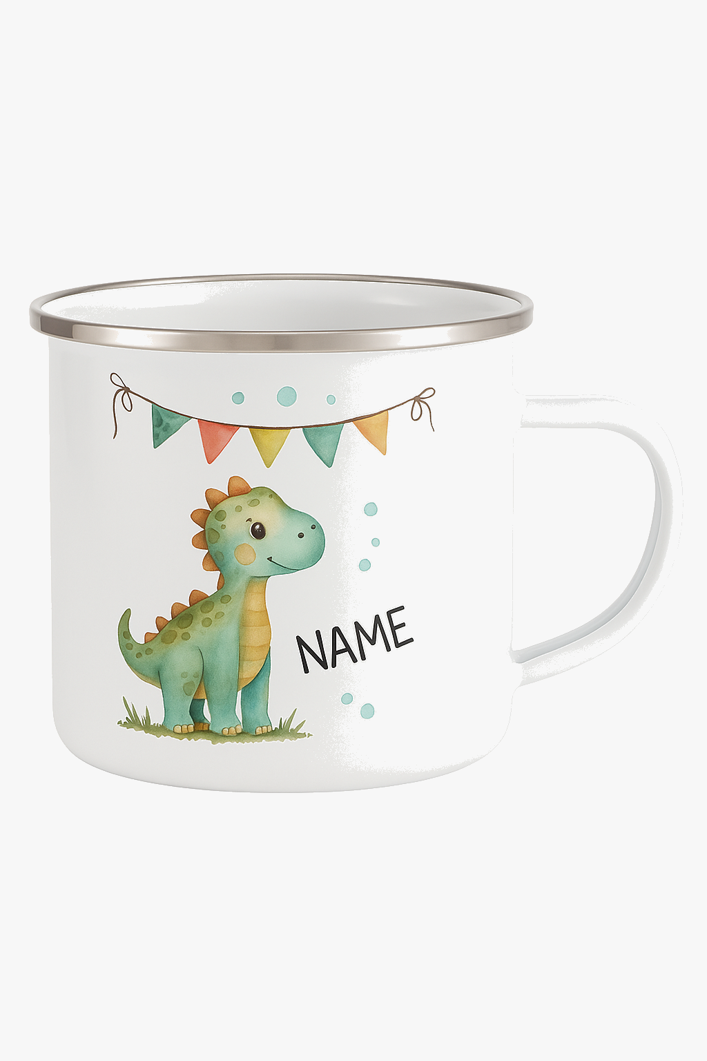 Custom kid mug animal pattern cup enamel handle