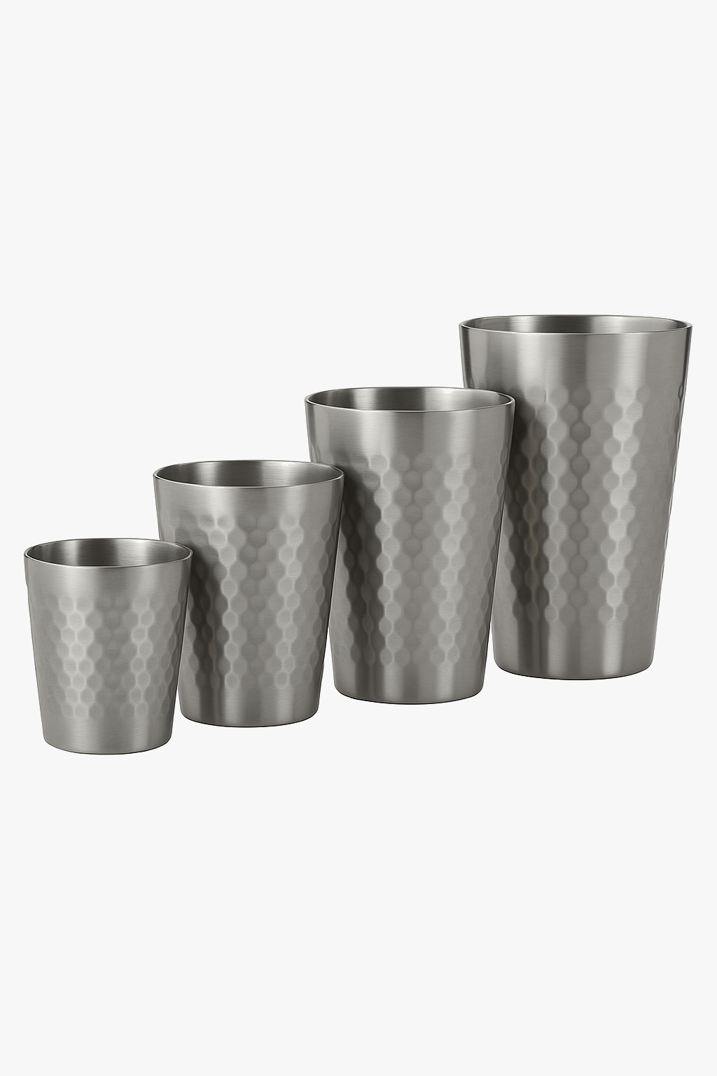 Insulated Stainless Steel Mug with Honeycomb Texture