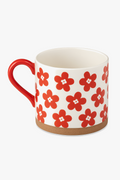 Mug japonais retro fleurs cerisier peint main 450ml