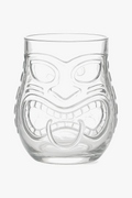 Tiki transparent glass mug pattern tiki bar