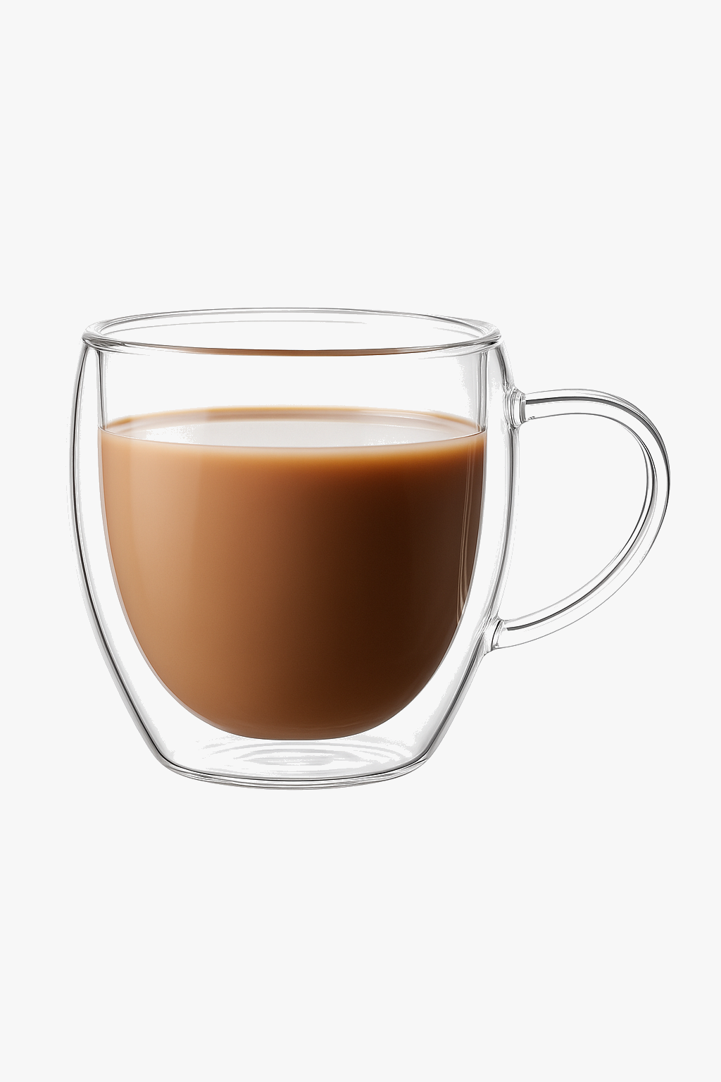 Double-Wall Borosilicate Glass Mug with Modern Handle