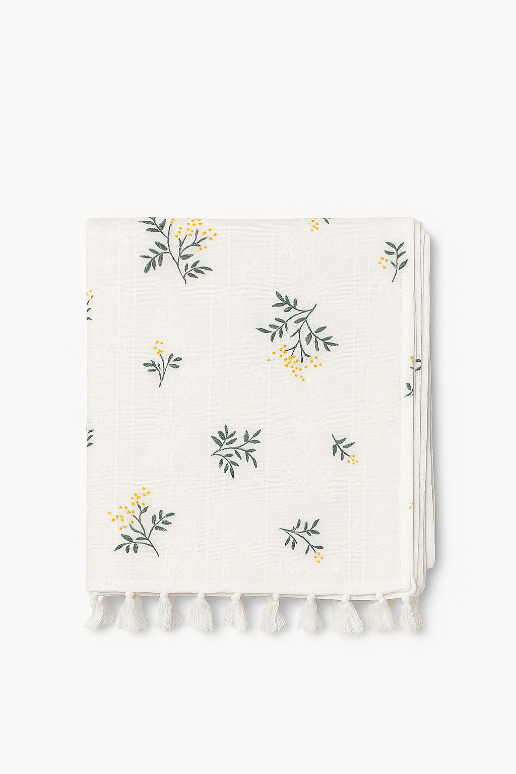 Tablecloth champetre dentelle marguerite pom-poms table cuisine maison