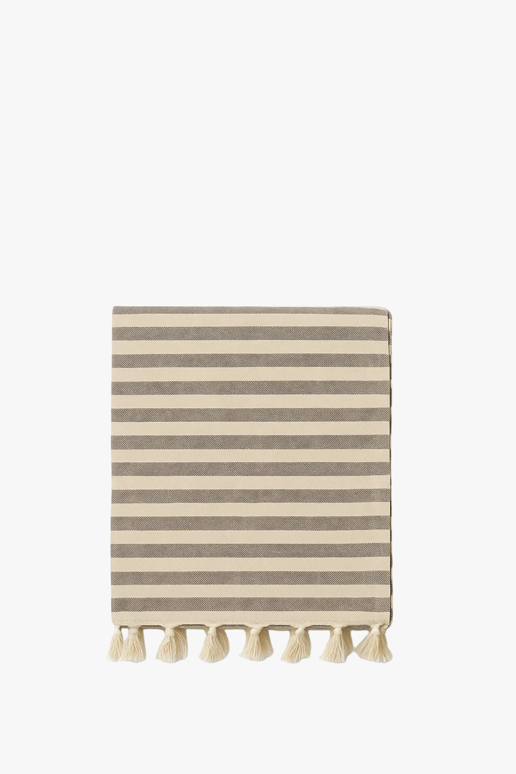 Cotton Linen Tablecloth with Scratch Pattern and Pompon Finish