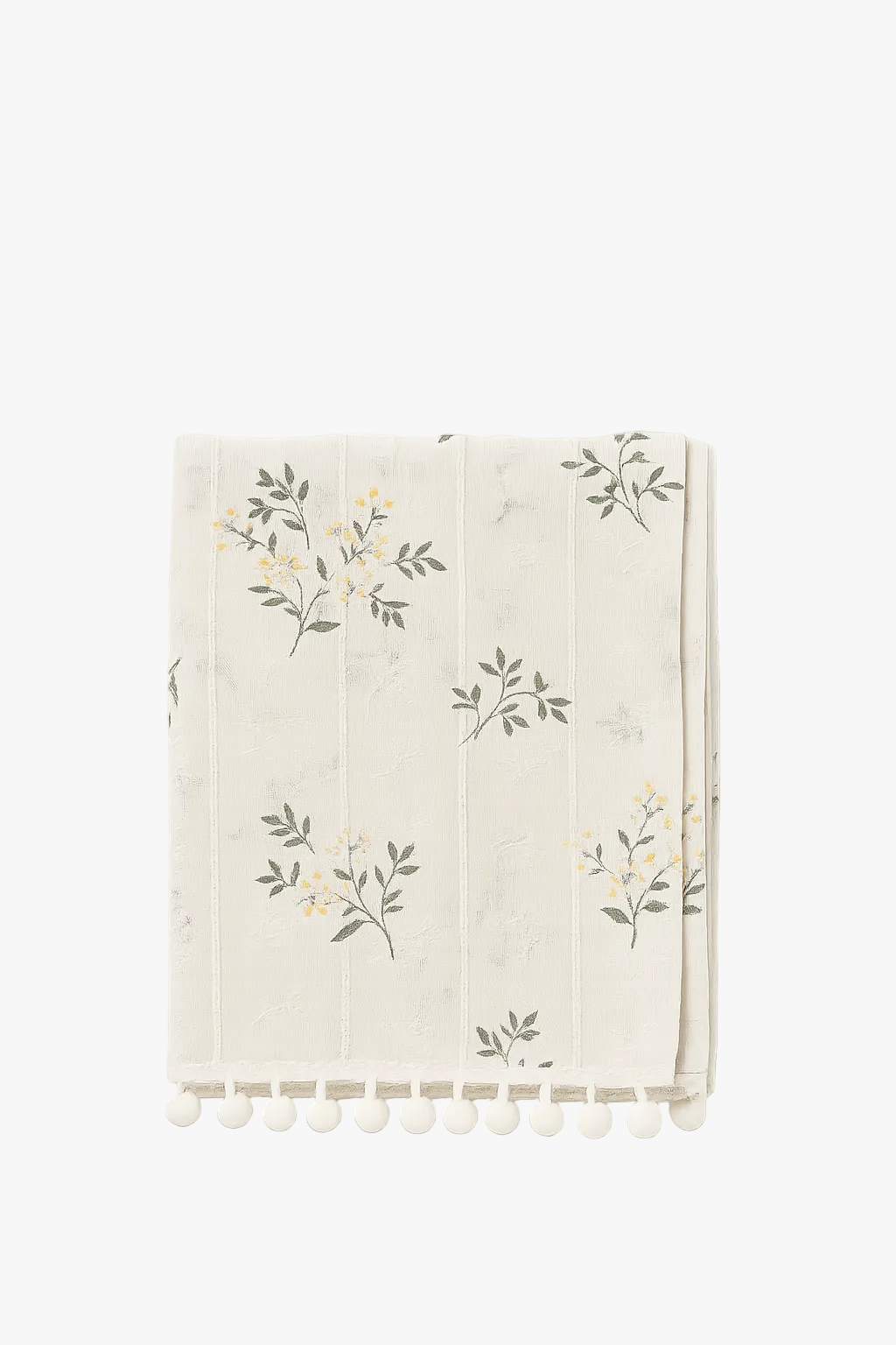 Daisy Embroidered Cotton Tablecloth in Korean Style