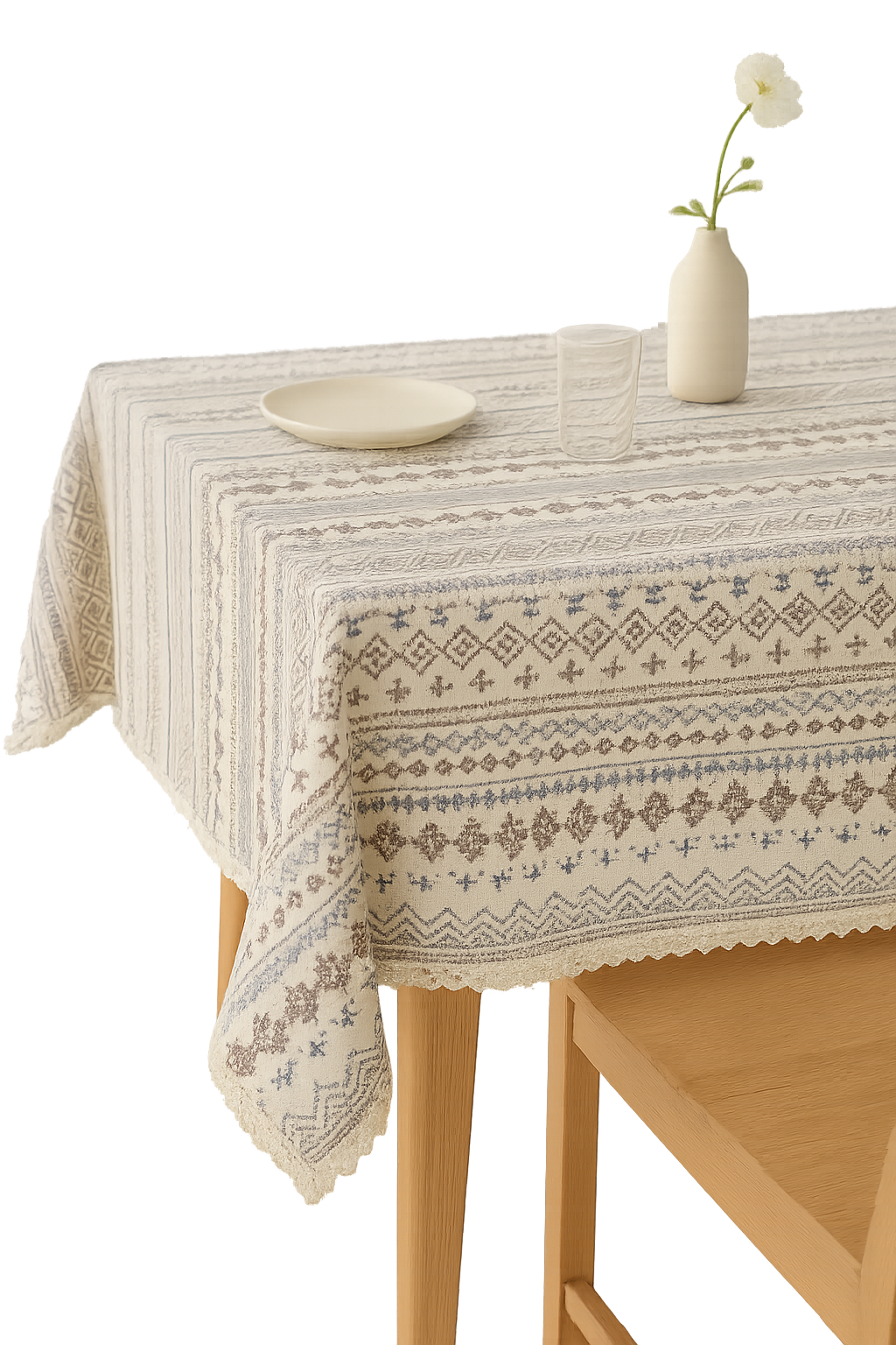 Lace napper thick jacquard bohemian style table home - view 2