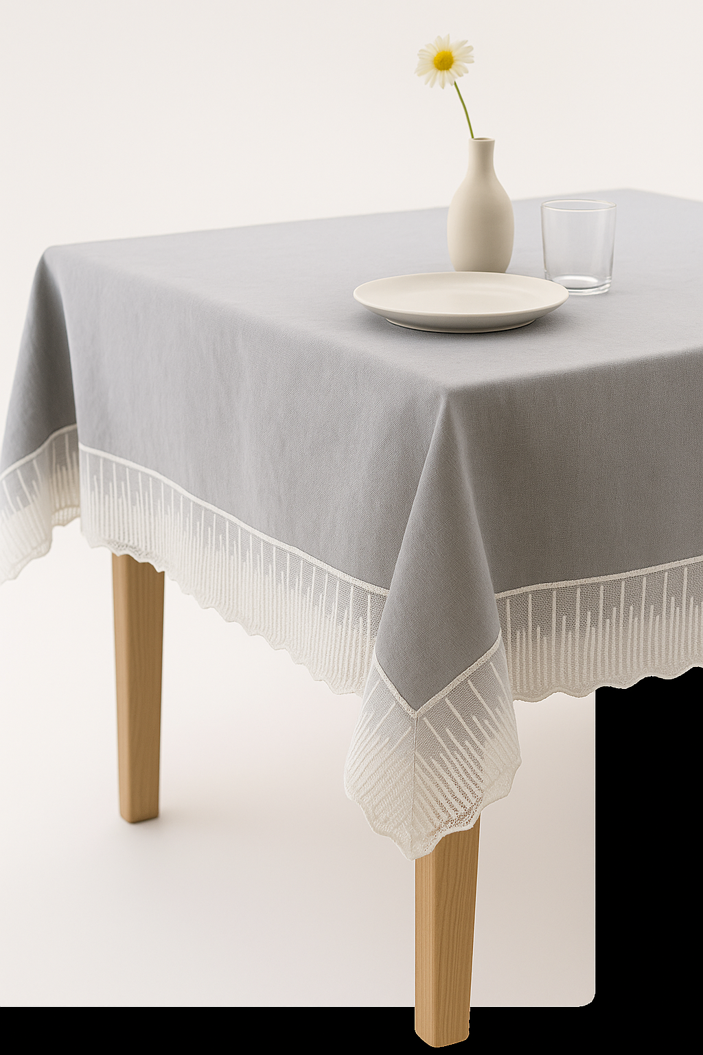 Lace tablecloth French style pattern rain and foil decoration - view 2