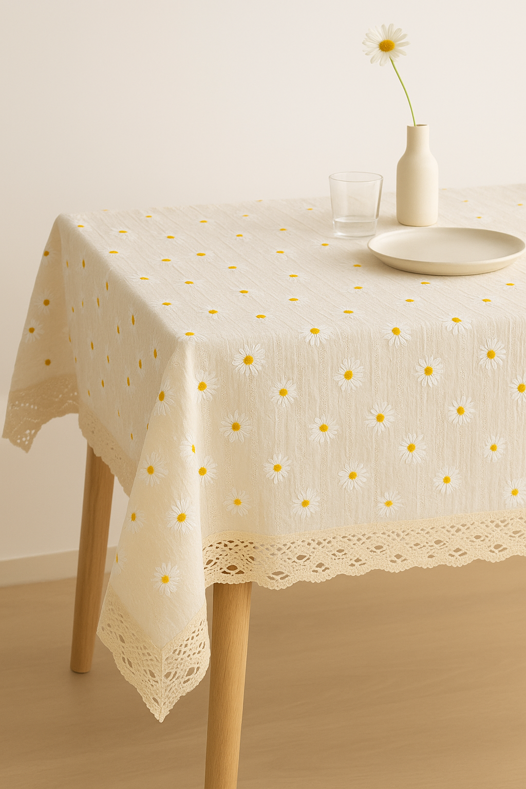 Tabletop style fieldter lace daisy pom-poms table room - view 2