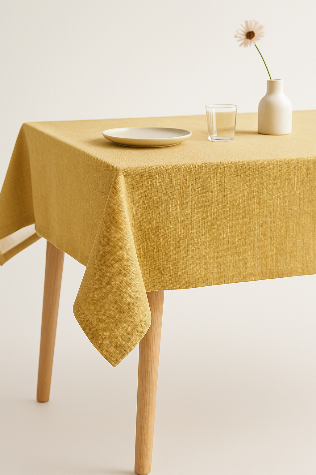 Japanese style washable polyester tablecloth for dining table - view 2