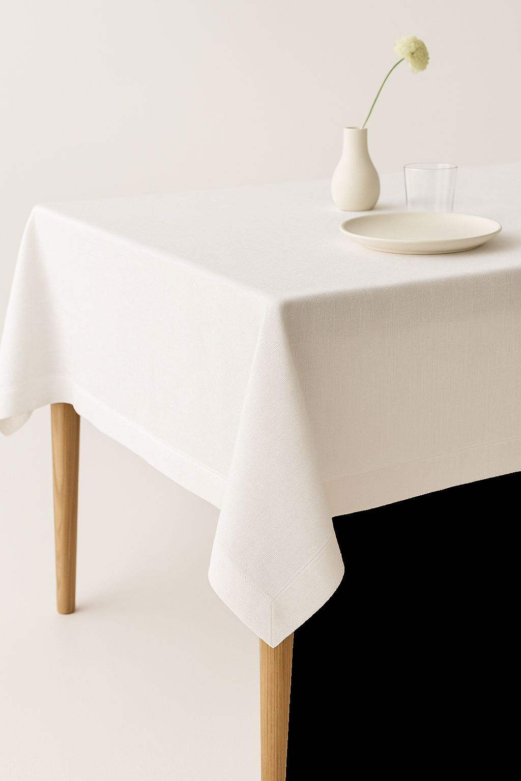 Uncoated cotton linen impermeable table top for meals - view 2