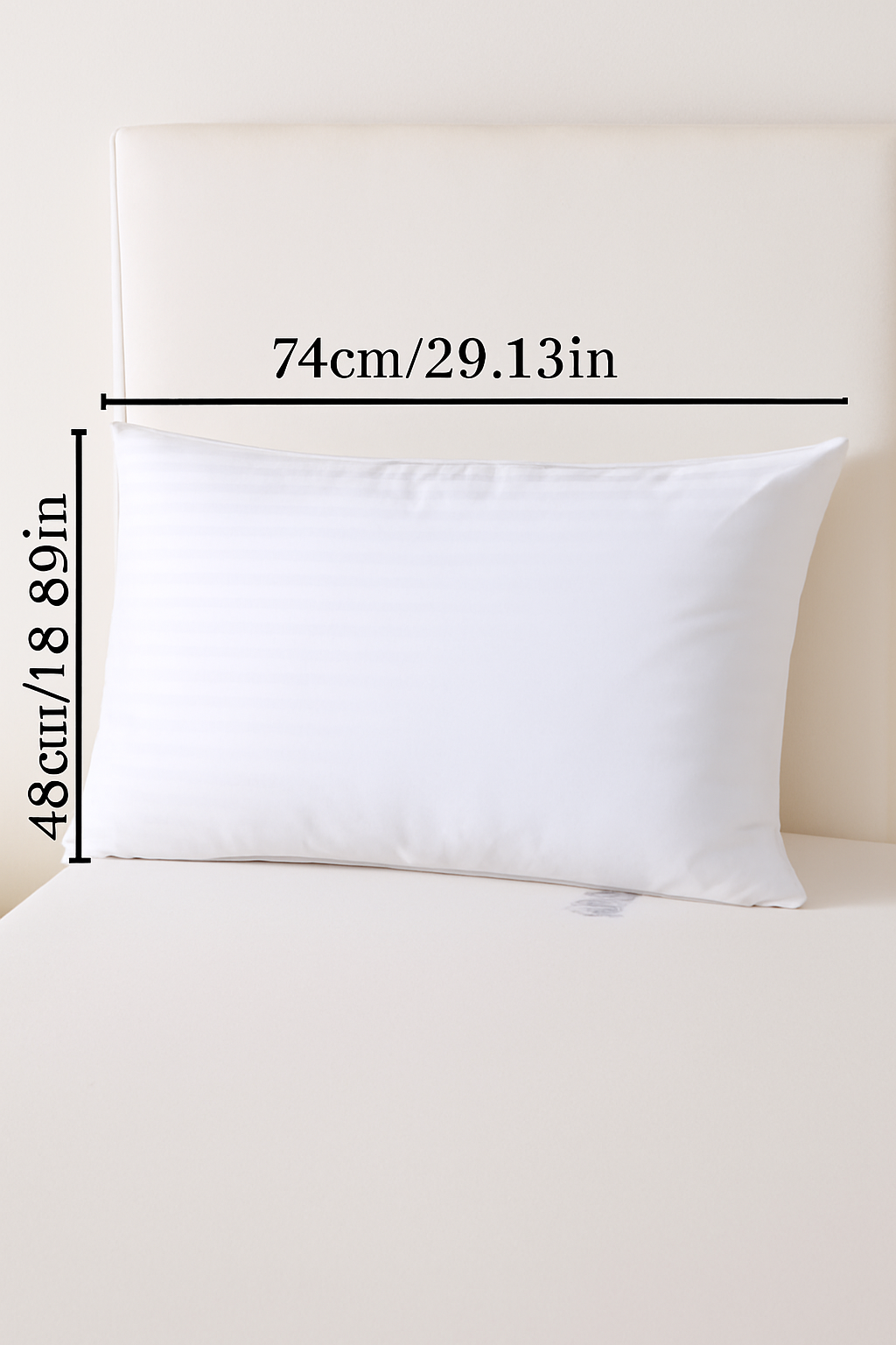 White down pillow and flame-resistant goose feathers 100 cotton - view 5
