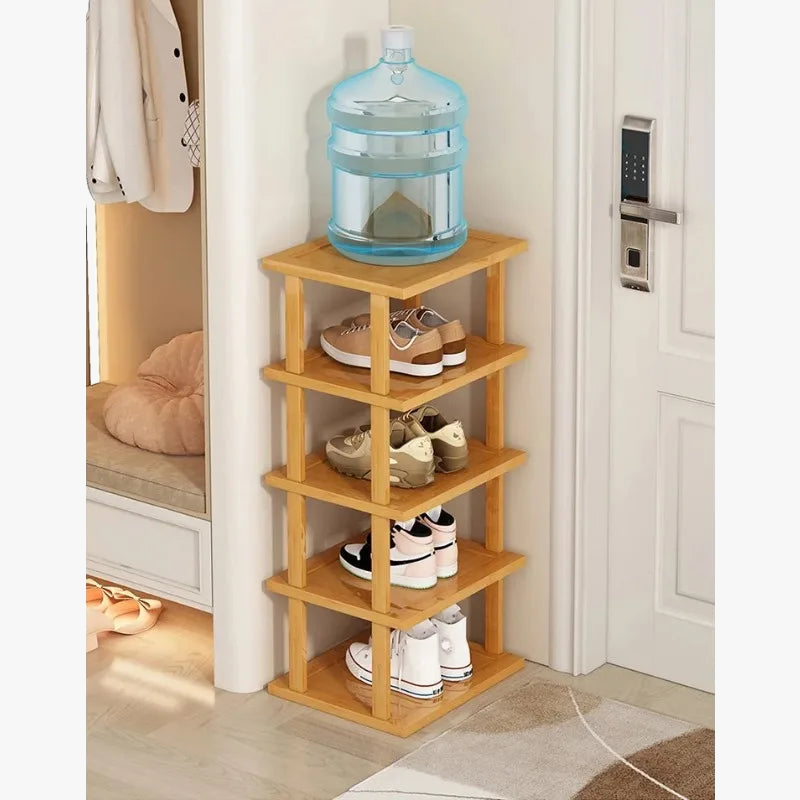 Organizer of bamboo shoes with little bulky multilayer - view 3