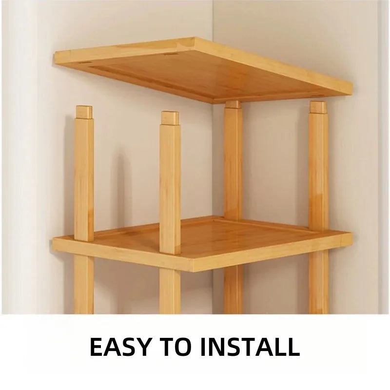 Organizer of bamboo shoes with little bulky multilayer - view 4