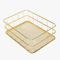 Metal makeup organizer for desktop and cosmetics