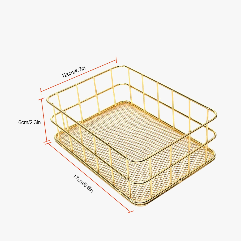 Metal makeup organizer for desktop and cosmetics - view 5