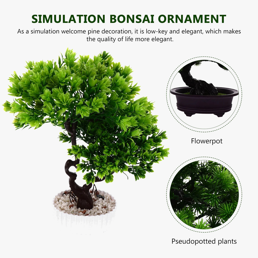 Artificial bonsai pine ornaments interior and exterior decoration - view 2