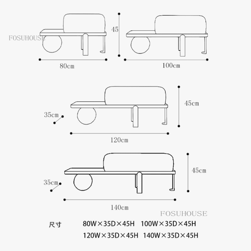 Ottoman Nordic wood to change shoes and store clothes - view 5