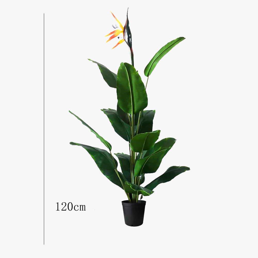 Artificial palm with pot and large leaves for interior and exterior decoration - view 9