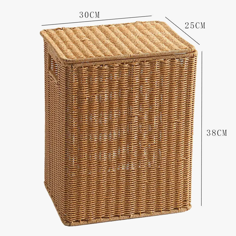 Woven dangle basket for linen and home storage - view 8