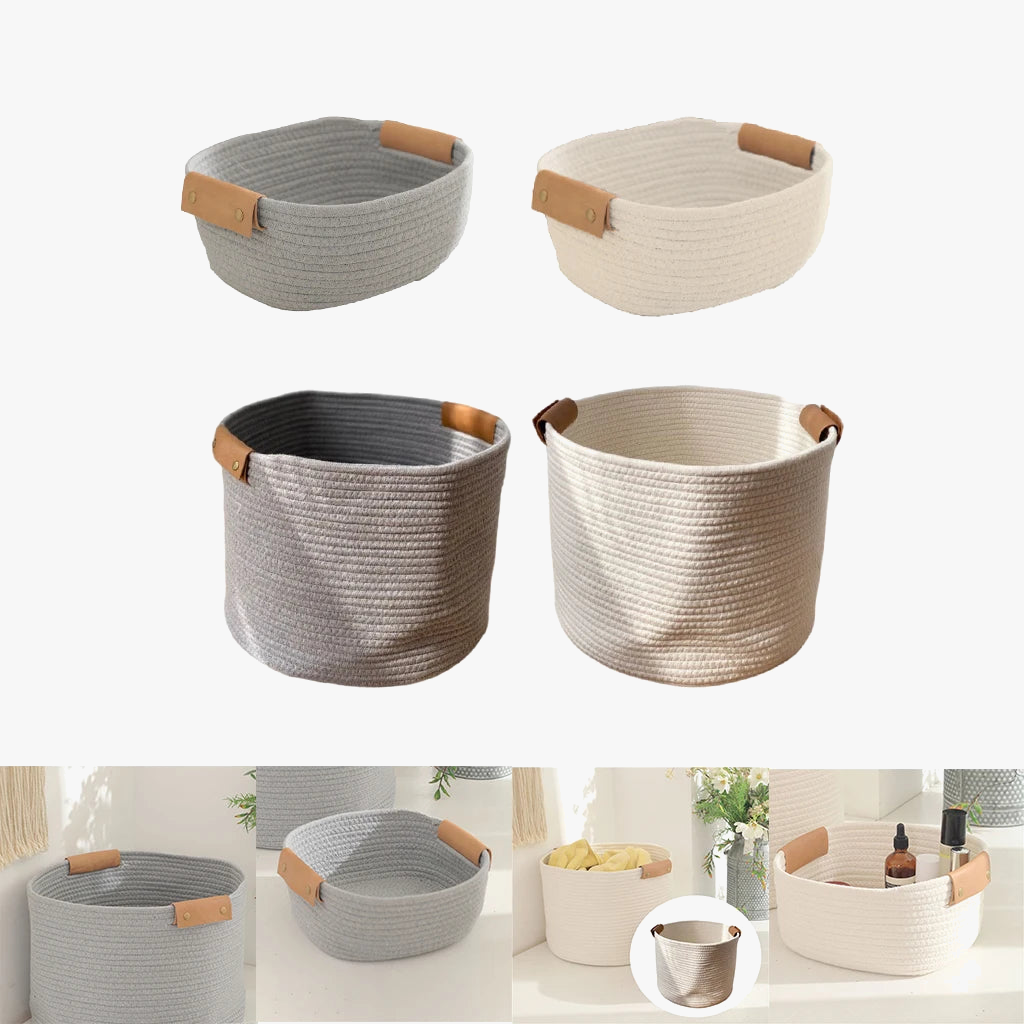 Rope storage basket for toys and baby laundry - view 5