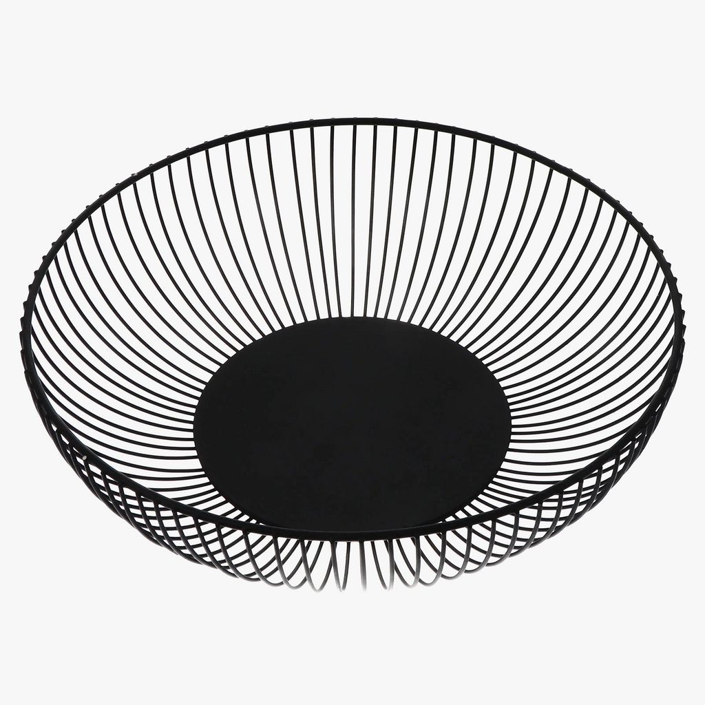 Wrought iron storage basket for rustic decor