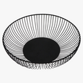 Wrought iron storage basket for rustic decor