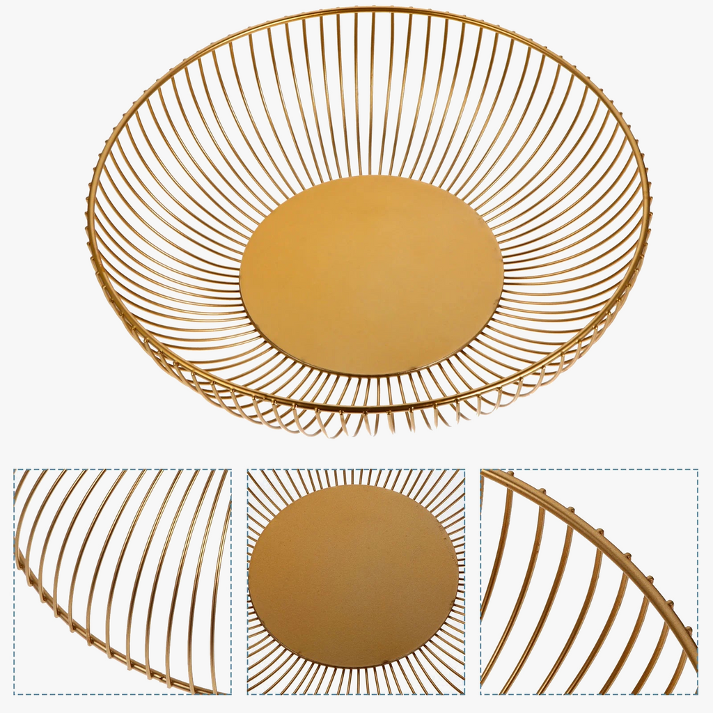 Wrought iron storage basket for rustic decor - view 2