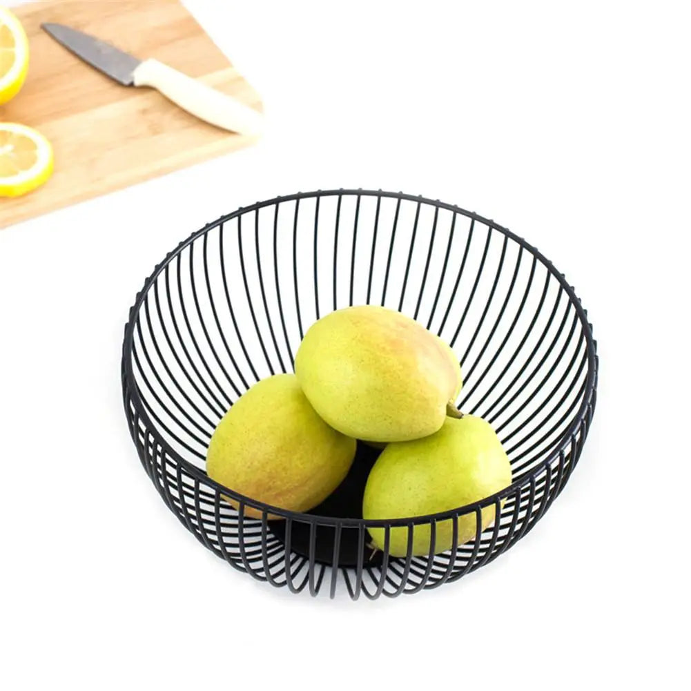 Iron storage basket for fruit and snacks