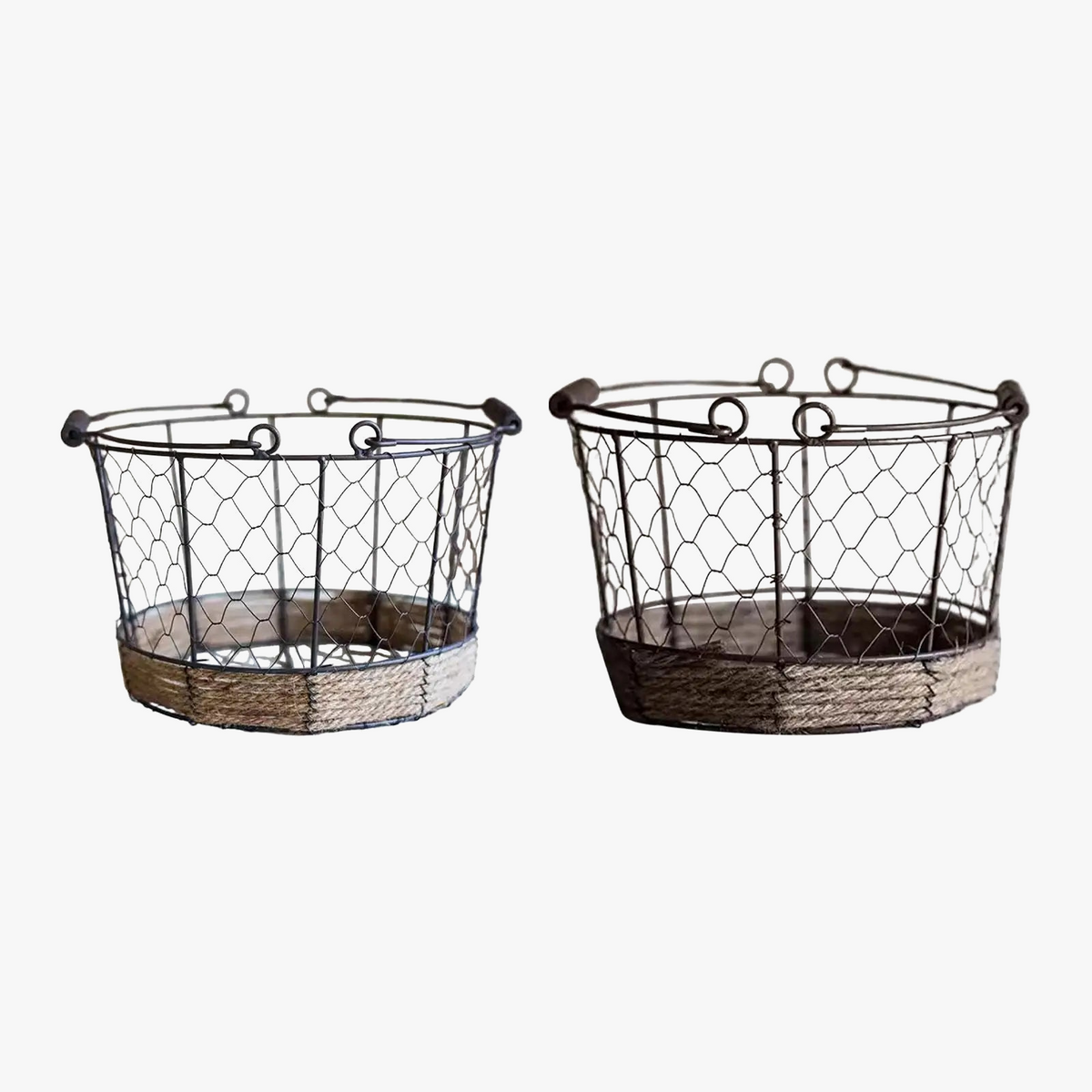Iron wire storage basket for fruit and eggs