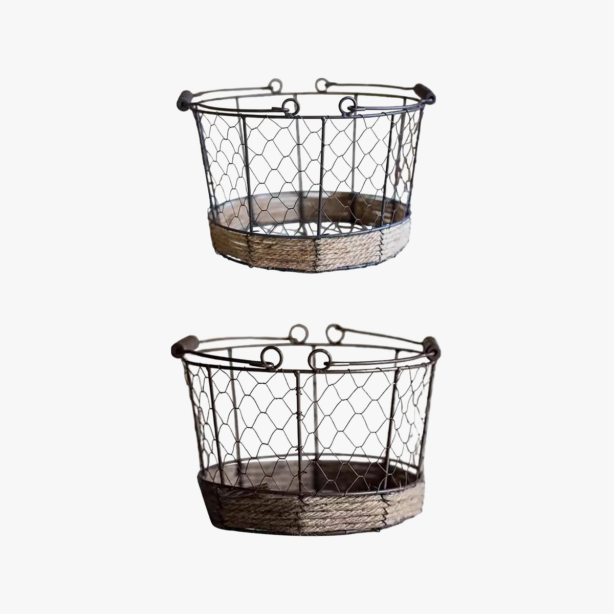 Iron wire storage basket for fruit and eggs - view 2