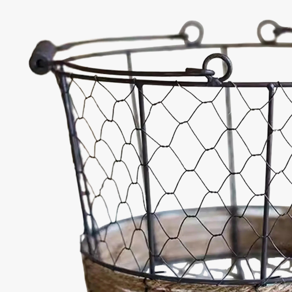 Iron wire storage basket for fruit and eggs - view 3