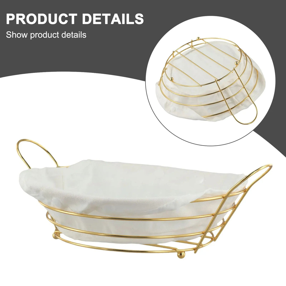 Metal storage basket for snacks and fruit